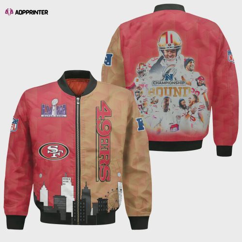 San Francisco 49ers Pattern Bomber Jacket – Red