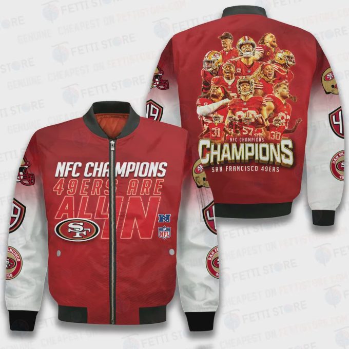 San Francisco 49ers NFC Champions Design Bomber Jacket SFAT V6