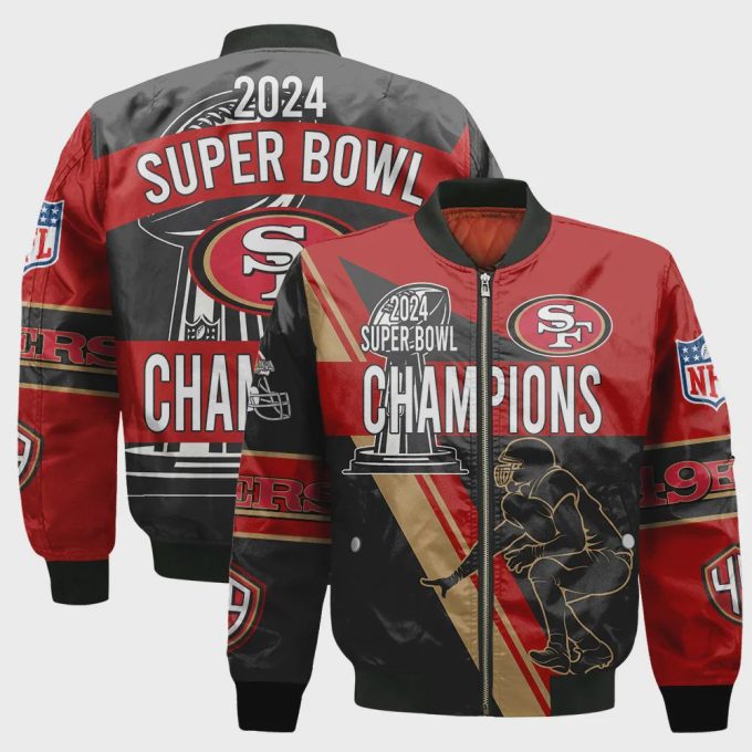 San Francisco 49ers Super Bowl Champions Design Bomber Jacket SFAT V10