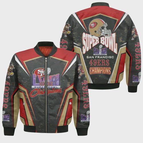 San Francisco 49ers Super Bowl Champions Design Bomber Jacket SFAT V14