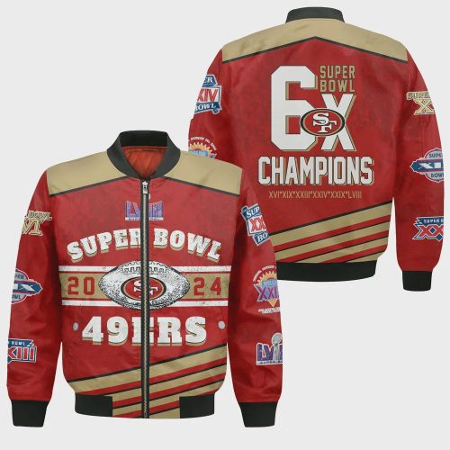 San Francisco 49ers Super Bowl Champions Design Bomber Jacket SFAT V17