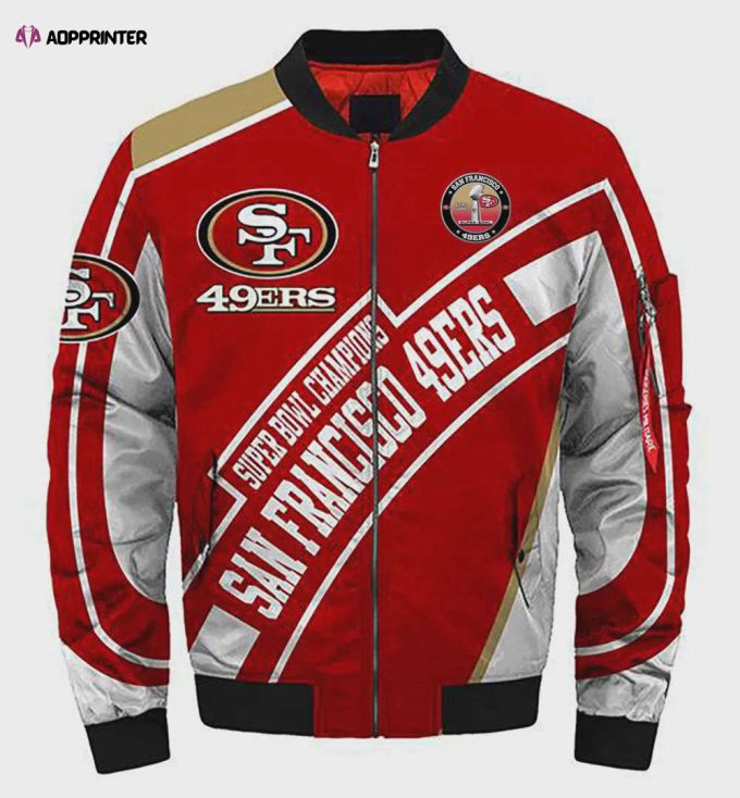 San Francisco 49ers Super Bowl LVI Champions Red White Bomber Jacket