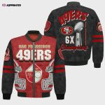 San Francisco 49ers Super Bowl LVIII 2024 Design Bomber Jacket SFAT V18