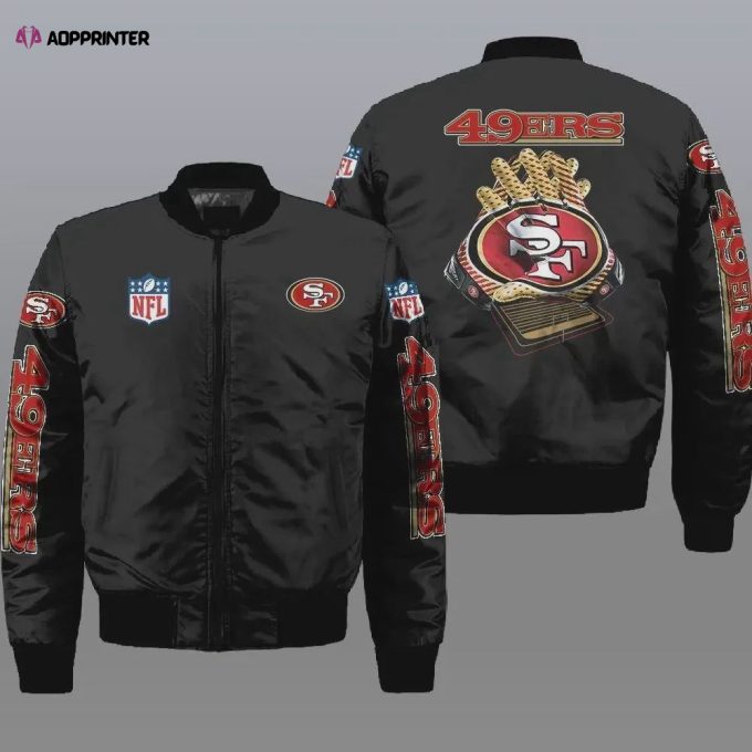 San Francisco 49ers Team Logo Bomber Jacket – Black