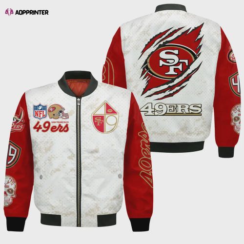 San Francisco 49ers Robbie Gould Pattern Bomber Jacket