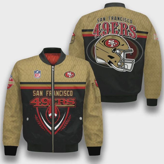 San Francisco 49ers Traditional Football Pattern Bomber Jacket