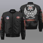 San Francisco 49ers Wings Skull Logo Bomber Jacket – Black