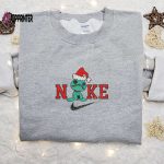 Scrump Christmas Hat x Nike Embroidered Sweatshirt: Cartoon Christmas Shirt Best Gift Ideas