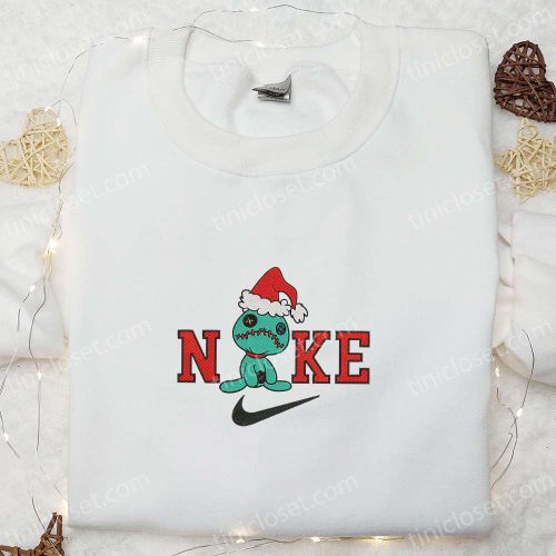 Scrump Christmas Hat x Nike Embroidered Sweatshirt: Cartoon Christmas Shirt Best Gift Ideas