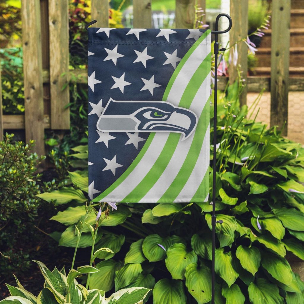 Seattle Seahawks Americana Garden Flag – House Flag Home Decor Gift – House Flag Home Decor Gift