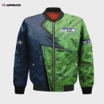 Seattle Seahawks Bomber Jacket 3D Printed Abstract Pattern Sport