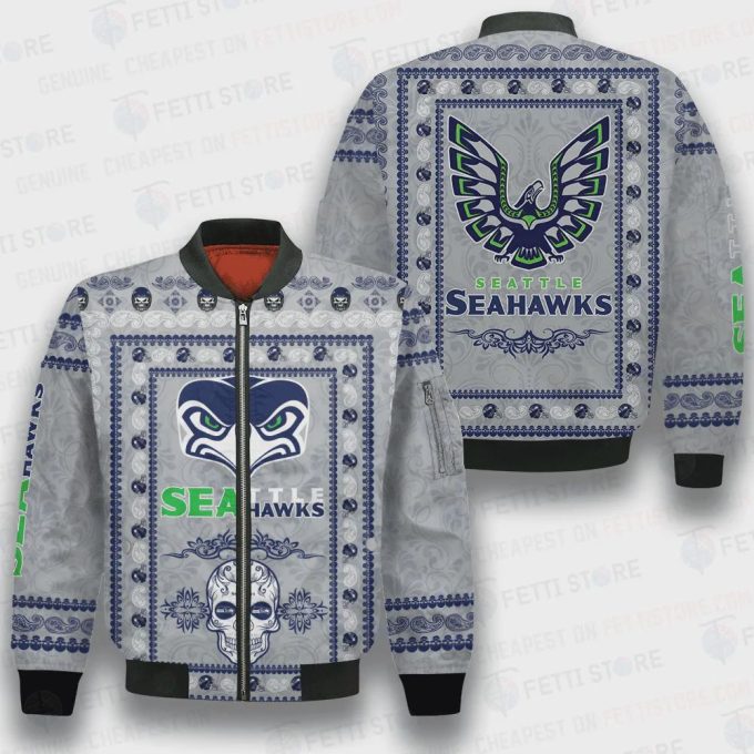 Seattle Seahawks Classic Pattern NFL 3D Bomber Jacket