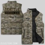 Seattle Seahawks NFL Sleeveless Puffer Jacket Custom For Fans Gifts