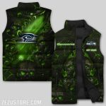 Seattle Seahawks NFL Sleeveless Puffer Jacket Custom For Fans Gifts