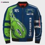 Seattle Seahawks Team Logo Bomber Jacket – Blue And Green