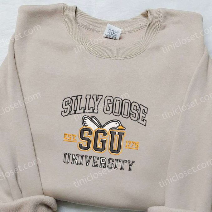 SGU University Silly Goose Embroidered Shirt – Animal & Cute Design