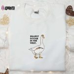 Silliest Goose in the West with Gun Embroidered Shirt – Funny Animal Shirt