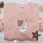 Silliest Goose in the West with Gun Embroidered Shirt – Funny Animal Shirt