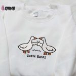 Silly Goose Bumps Embroidered Shirt: Animal & Funny Designs for a Playful Look!