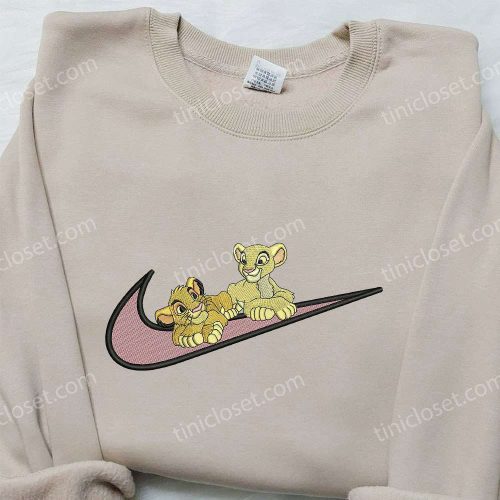 Simba and Nala x Nike Embroidered Sweatshirt – The Lion King Disney Shirt