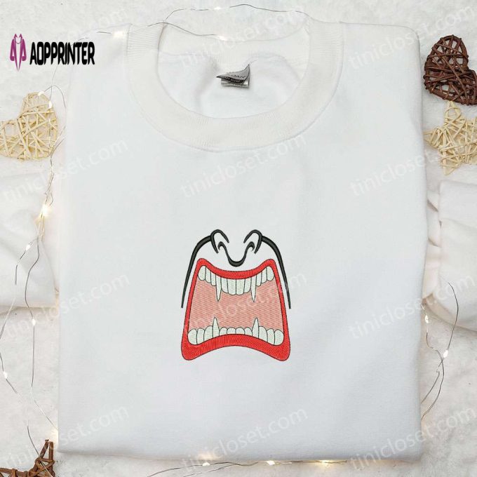 Smile Vampire Mouth Hoodie: Custom Embroidered Shirt Best Gift Ideas for Family