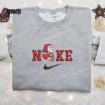 Nike Christmas Embroidered Sweatshirt Snoopy Santa Claus & Gifts Bag Best Gift Ideas