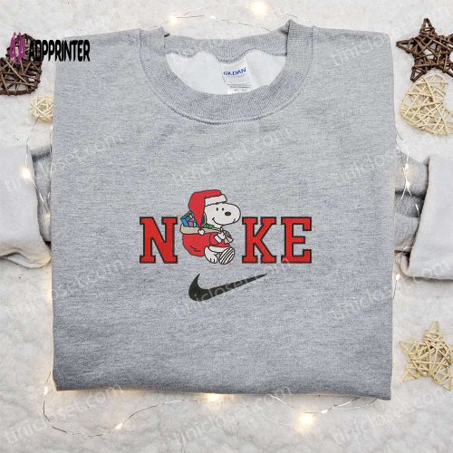 Christmas x Nike Embroidered Sweatshirt: Pooh With Gift Design – Perfect Christmas Gift Idea!