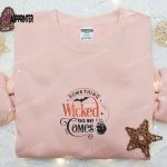 Wickedly Stylish Halloween Embroidered Sweatshirt & T-shirt – Perfect Family Gift Ideas