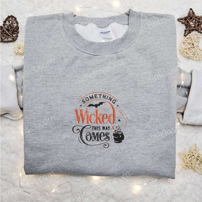 Wickedly Stylish Halloween Embroidered Sweatshirt & T-shirt – Perfect Family Gift Ideas