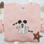 Spooky Mickey Mouse Shirt & Disney Characters Hoodie: Retro Trendy Cute Bats Embroidery – Perfect Halloween Gift Ideas