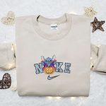 Stitch Dracula x Nike Embroidered Sweatshirt Disney Characters Shirt Best Halloween Gift Ideas