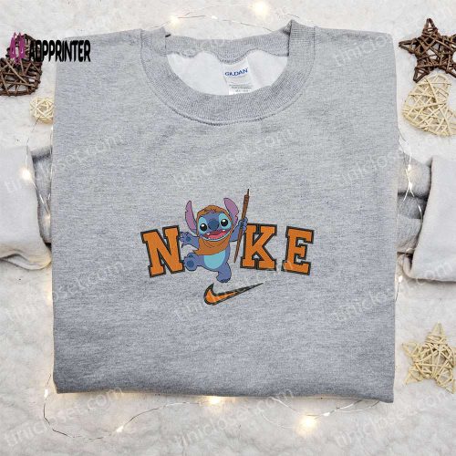 Stitch Ghost Halloween x Nike Embroidered Sweatshirt – Disney Characters Shirt Best Halloween Gift Ideas