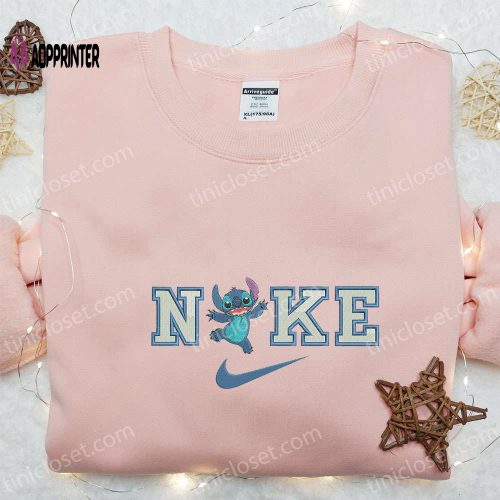 Stitch Devil Pumpkin x Nike Embroidered Sweatshirt & Lilo and Stitch Disney Shirt – Best Halloween Gift