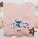 Stitch Laughing x Nike Embroidered Sweatshirt – Lilo and Stitch Disney Shirt The Best Gift