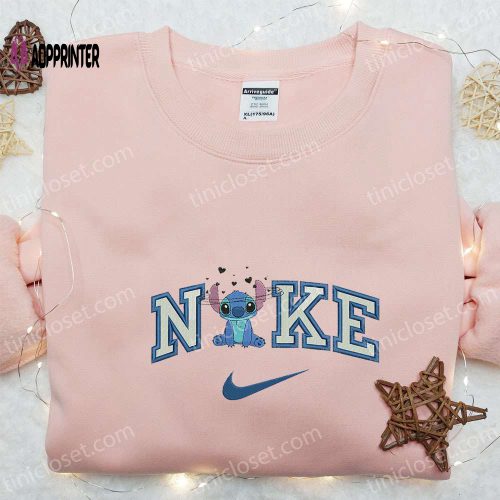 Stitch Devil Pumpkin x Nike Embroidered Sweatshirt & Lilo and Stitch Disney Shirt – Best Halloween Gift