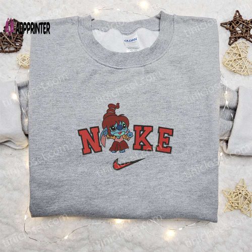 Stitch Jack Halloween x Nike Embroidered Sweatshirt – Horror Movie Shirt Best Gift Ideas