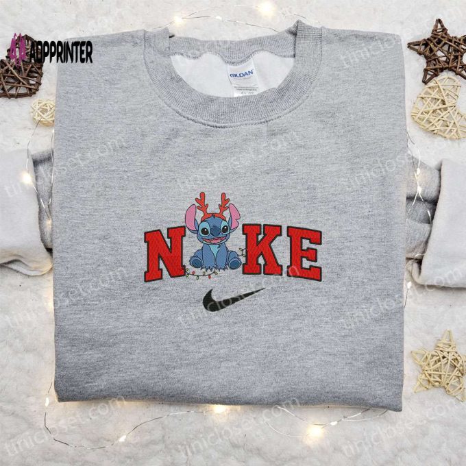 Disney Xmas x Nike Reindeer Stitch Sweatshirt: Festive Embroidered Shirt for the Best Christmas Gift