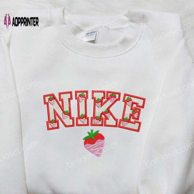 Strawberry Cream x Nike Embroidered Sweatshirt – Favorite Food Inspired Shirt