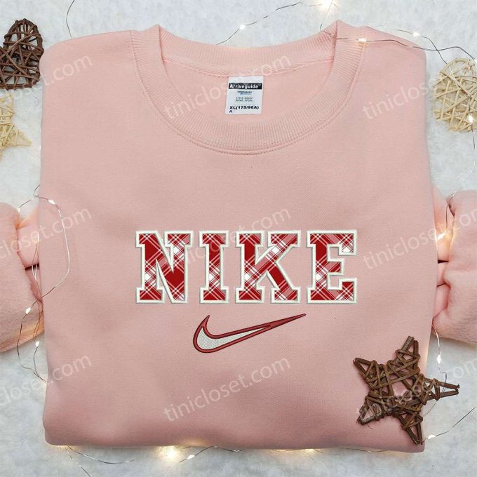 Nike Inspired Embroidered Sweatshirt: Stright Applique Perfect Birthday Gift for Family