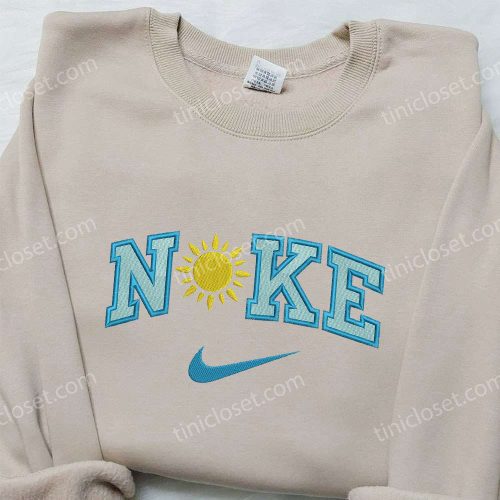 Sun Flower x Nike Embroidered Sweatshirt – Best Nike Inspired Shirt for Family Perfect Birthday Gift