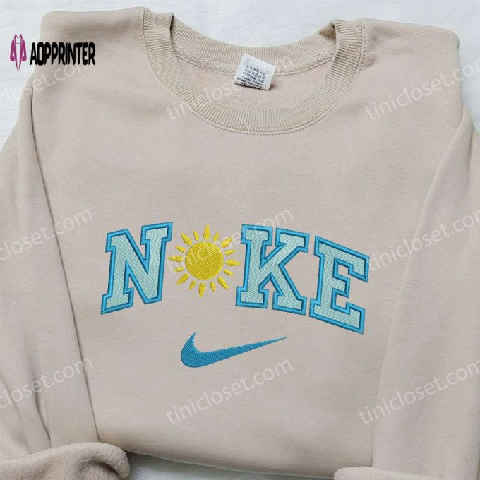 Sun Flower x Nike Embroidered Sweatshirt – Best Nike Inspired Shirt for Family Perfect Birthday Gift