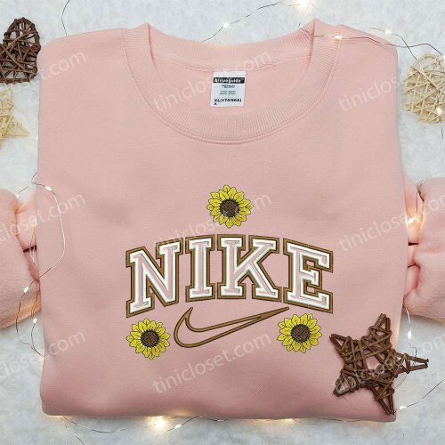 Sunflower x Nike Embroidered Sweatshirt: Best Family Gift Nike Inspired Shirt