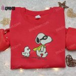 Super Snoopy Embroidered T-shirt & Peanuts Cartoon Hoodie: Best Family Gift Ideas