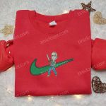 Swoosh Jason Voorhees x Nike Embroidered Sweatshirt: Horror Movie & Nike Inspired Shirt