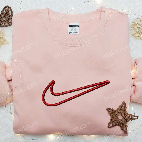 Swoosh Nike Embroidered Shirt Sweatshirt & Hoodie – Customized Athleisure Apparel