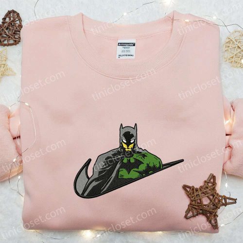 Marvel x DC Comics Embroidered Shirt: Swoosh x Batman Sweatshirt The Ultimate Gift