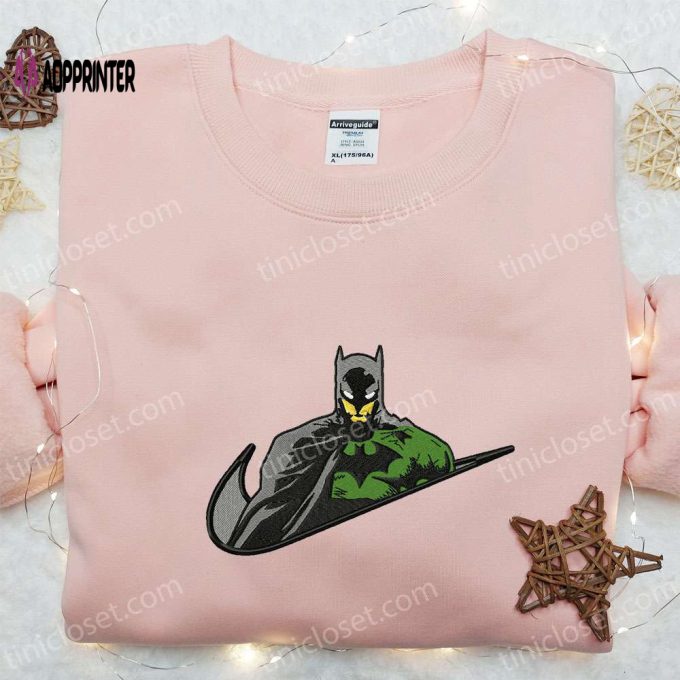 Marvel x DC Comics Embroidered Shirt: Swoosh x Batman Sweatshirt The Ultimate Gift