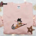 Swoosh x Goku Kid Embroidered Sweatshirt: Best Family Gift – Custom Nike Hoodie & T-shirt