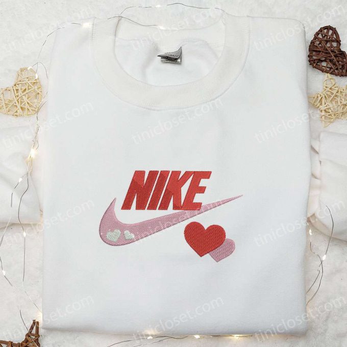 Swoosh x Hearts Embroidered Sweatshirt: Perfect Valentine s Day Gift Idea