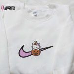 Swoosh x Hello Kitty Halloween Pumpkin Sweatshirt: Nike Anime Hoodie Best Gifts for Daughter